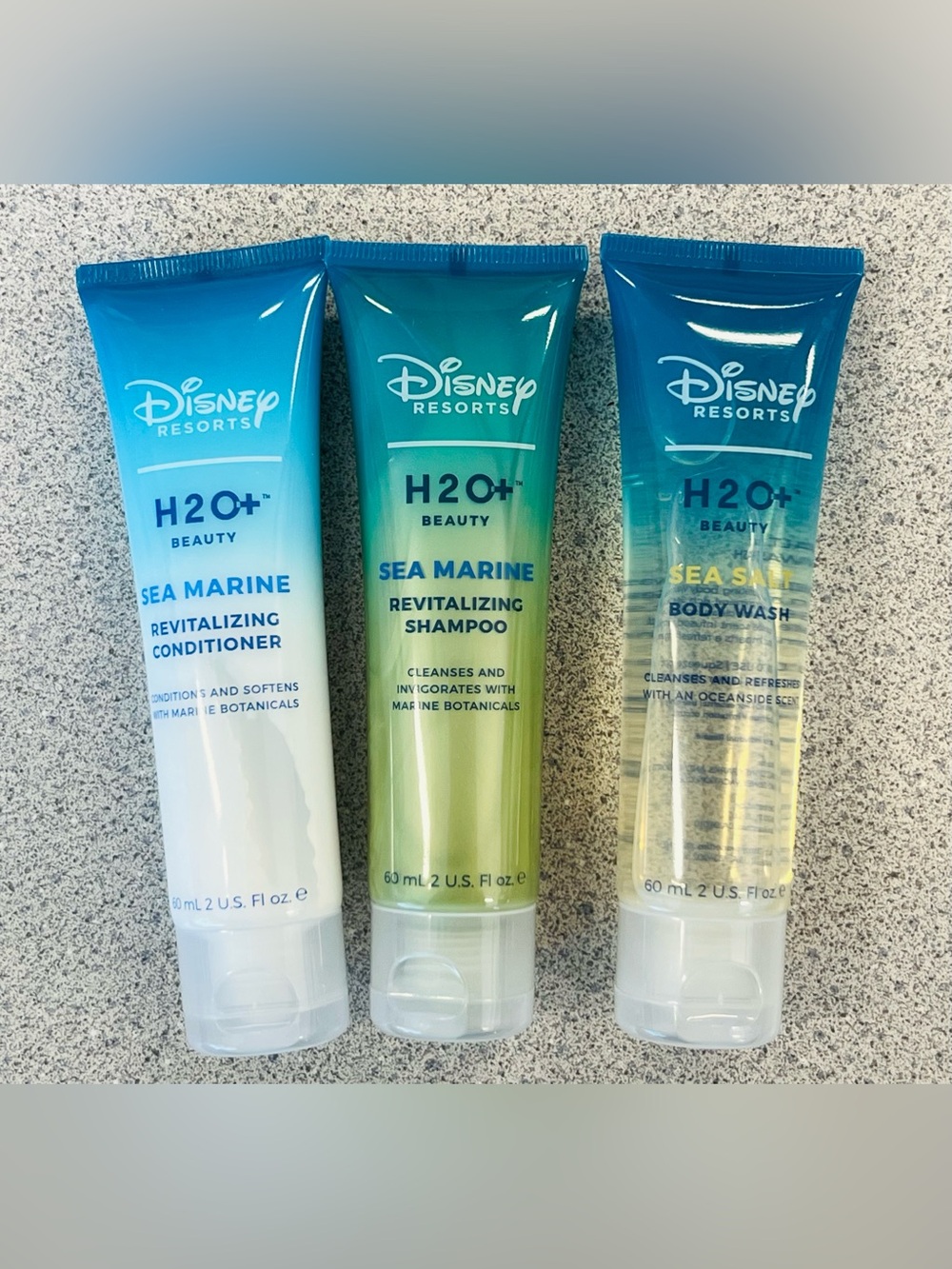 Disney Resorts H2O+ Beauty toiletries Sea Marine Shampoo Conditioner Body Wash